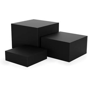 NEETBU Metal Display Stands for Buffet Table - Black & White Cake Risers, Cupcake Stand for Wedding, Party, Catering Supplies, Elegant Food Risers for Displaywith 3Pcs Hollow Bottoms 6''x7''x8''