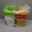 Mifoci 8 Pcs Plastic Bucket 5 Quart Square Cleaning Bucket Utility Small Pail with Handle for House Cleaning Storage Livestock Feeding Car Washing (Red,Yellow,White,Green)