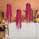 3 Sets Pink Halloween Decor DIY Crafts Kit Pink Ghost Centerpieces Set Include 6 Gauze, 3 Acrylic Stand, 6 Lantern Spooky Halloween Table Decor for Home Indoor Haunted House Party