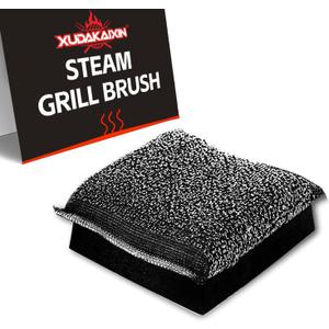 BBQ Replaceable Scraper Cleaning Head, Durable for Cast Iron or Stainless-Steel Grates, Barbecue Cleaner.