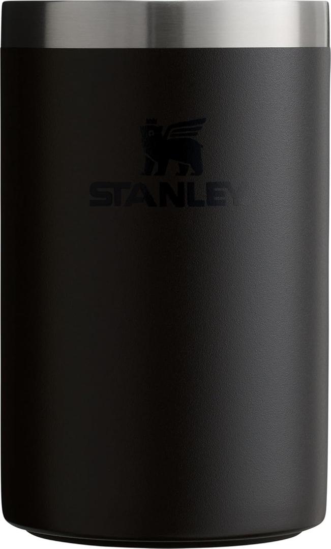 Stanley Everyday Can Cooler Cup 10 oz | Beer, Seltzers, Soda, and Energy Drinks | Doubles as Tumbler | Insulated Stainless Steel Drink Holder | BPA-Free | Black 2.0