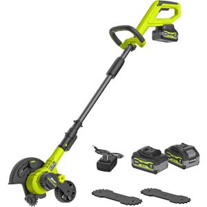 40V MAX Cordless Lawn Edger with 2 Batteries, Lightweight Grass Edger with 3 Depth Settings, 40V Electric Edger with Brushless Motor, Lawn Tool for Lawn, Yard & Landscaping