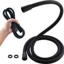 TRIPHIL Kink-free Silicone Shower Head, 118" Extra Long Flexible Handheld Hose Replacement, Anti-Explosion RV Shower Hose with Brass Insert and Nut, Matte Black