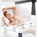60 Inch Ceiling Fan with Lights and Remote, Smart APP Control, Dimmable with All-Setting Memory, Quiet DC Motor Reversible Blades, Damp Rated Modern Ceiling Fan for Bedroom Patio Living Room