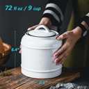 COCOYA 9cup/72oz Ceramic Jar for Dry Food Storage Containers, Airtight Cookie Jar with Lids, Porcelain Ceramic Canister for Kitchen Countertop Pantry Farmhouse Store Flour Sugar Bean Candy (White)