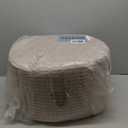 Asuprui Pouf Ottoman Stuffed Round Modern Foam Filled Ottoman Foot Rest Poufs for Living Room Chair Decorative Boho Foot Stool for Wedding Christmas Party (Light Brown)