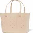 Hurley Rubber Tote Bag - Beach Bags Waterproof Sandproof, Easy-Clean Freestanding EVA Plastic, Hose-Clean, Size 19"