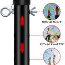 Outdoor Portable Volleyball Net System - Adjustable Height Poles with Soft Volleyball Ball, Pump, Hammer, Boundary Line, and Carry Bag for Backyard, Beach, Lawn