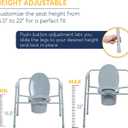 Drive Medical Heavy Duty Bariatric Folding Bedside Commode Seat