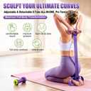 Foot Pedal Resistance Bands with Handles, 8-Tube Adjustable Multifunction Elastic Yoga Exercise Bands, Home Gym Fitness Equipment for Women & Men to Tone Abs, Core, Legs, Arms, Waist