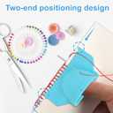 250 PCS Big Eye Steel Sewing Needles Kit, Stainless Steel for Hand Sewing with 12 Colors Thread, Sewing Edge Guide (3mm/4mm), Seam Ripper, Thimble, and Measuring Tape