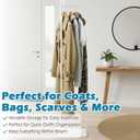 Adjustable Small Clothing Rack, Metal Coat Rack Freestanding White