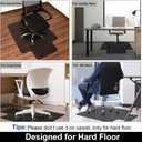 AiBOB Office Chair Mat for Hardwood Floor, 36 X 48 inches, Hard Floor Chair Mats Under Computer Desk, Easy Glide for Rolling Chairs, No Curling