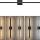 Tipace Hard-Wired LED Black Vanity Light Fixtures for Bathroom Over Mirror 39.4 inch LED Bath Sconces Hardwired 5CCT Adjustable Morden Picture Lights for Paintings