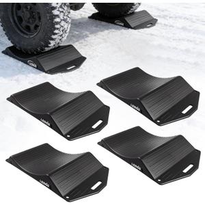 Tire Cradles Set of 4Pack Anti-Slip Pads Tire Saver Ramps with Interlock Design Plastic Car Ramps for RV,Trailer,Truck Up to 40000 LBS