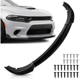 Front Bumper Lip Splitter Spoiler Compatible with Dodge Charger SRT Hellcat/RT Scat Pack/Daytona/RT 392 2015-2023 Accessories Air Chin Body Kit(Matte Black)