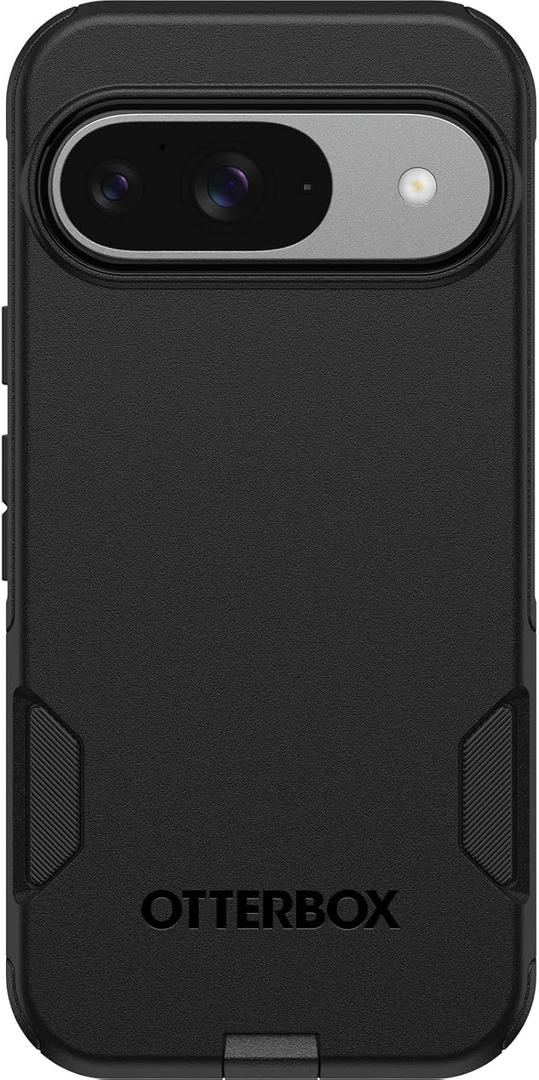 OtterBox Google Pixel 9 & 9 Pro Commuter Series Case - Black, Ultra-Sleek, Wireless Charging Compatible, Raised Edges Protect Camera & Screen (Ships in Polybag)