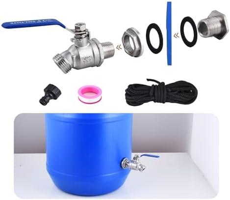 High Flow Rain Barrel Spigot Kit, Lead-Free,304 Stainless Steel Faucet Kit for Rain Water Barrel, Water Tanks, 55 Gallon Drum Etc., Spigot with Bulkhead Fitting, Tape.