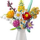 Flower Bouquet Building Set, 1070PCS DIY Botanical Blocks for Home & Office Decor, Gift for Adults & Kids Age 8+, Ideal for Birthday, Valentine's Day, Graduation, Mother's Day
