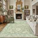 WondRg 8x10 Green Neutral Area Rug