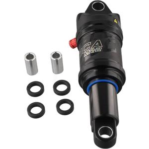 Adjustable Air Rear Shock For Mountain Bike With Rebound And Lockout, Aluminum Alloy Shock Absorber Compatible With Various Road Conditions (165MMx35MM)