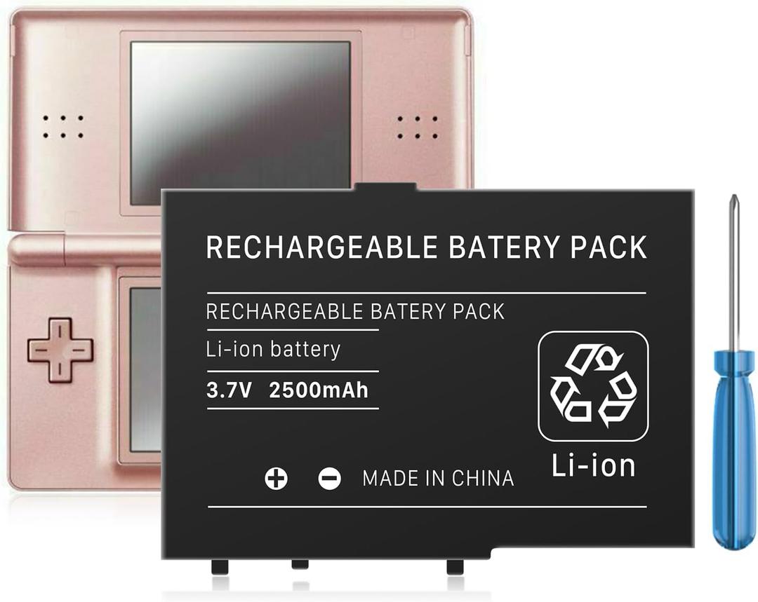 DS Lite Battery, USG-003 2500mAh Li-ion Replacement Battery for Nintendo DS Lite, NDSL Game Player, with Repair Tool Kit (Not for Nintendo DSi, DSi XL, DSi LL)