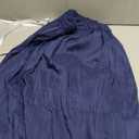 Biscaynebay Wrap Around Bed Skirts for King & Cal King Beds Extra Long Drop of 25", Navy Adjustable Elastic Dust Ruffles Easy Fit Wrinkle Resistant Silky Luxurious Fabric Machine Washable