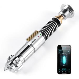 CUSTOM SABER Sensitive Smooth Swing Xenopixel 3.0 Light Saber with 34 Set Sound Fonts, Motion Control Light Saber, Rechargeable, Infinite Color Changing Luke V2 Toy Tool