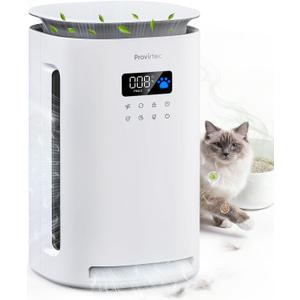 Provirtec Pawtent Pro New Pet Air Purifier, No More Pet Odor & Wet Dog Smell, End Dander Allergies & Floating Fur, 2-Year Filter Life Cuts Extra Maintenance Expense, Auto/Sleep Mode for Home, 2500 ft