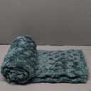 NEWCOSPLAY Super Soft Throw Blanket Light Teal Premium Silky Flannel Fleece 3D Clouds Stylish Jacquard Lightweight Bed Blanket All Season Use 350GSM (Light Teal, Throw(50"x60"))