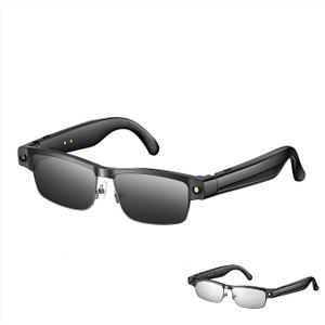 Ultra-Light Smart Glasses/AI Translator, 8MP Camera & BLE5.4 | 42.3g Wearable Tech for HD Video, Noise-Canceling Calls, iOS/Android (2 Kind of Lenses)