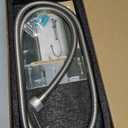 All Metal Brushed Nickel Shower Slide Bar System, 5-Function Handheld Shower Head with Slide bar, 304 Stainless Steel Hose with Brass Outlet Elbow, 32-inch Slide bar, Adjustable Holder Set