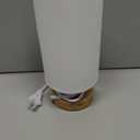 Fenmzee Small Table Lamp for Bedroom - Inline Control, Bedside Lamp with 3000K A15 LED Blub, Easy Assembly (White Shade - Walnut Base, 9" Inline Control)