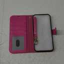 OCASE for iPhone 16 Pro Max Case Detachable Wallet Case with Card Holder, 2 in 1 Pu Leather Flip Folio Case with RFID Blocking Stand Wrist Strap Shockproof Phone Cover 6.9 Inch 2024, Rose