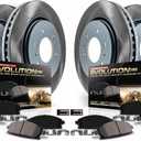 Power Stop SC6820 Front and Rear Brake Kit With Semi-Coated Brake Rotors and Ceramic Brake Pads & Hardware For Ford F-250 Super Duty 2013-2022 | Ford F-350 Super Duty 2013-2022