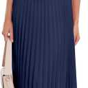 Chriselda Womens Summer 2023 One Shoulder Sleeveless Pleated Midi Dresses Casual Loose Fitted Cocktail Party Dress M