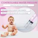 5 x Bluet B - Baby Nasal Syringe (2-Pack) - Safe Silicone Nasal Aspirator for Newborn - Infant Mucus Removal - 10ml Nose Cleaner Syringe for Baby - Toddler Congestion Relief - Reusable Tips - Pink