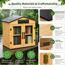 Sino Salected Outdoor Little Library, Outdoor Book Box Storage, Solid Pine Wood with Waterproof Coating & Rust-Proof Hardware for Community, Sharing Books, Flyers, Newspapers, Food and Art