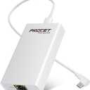 Gigabit PoE to USB C Converter for Smart Phone/Tablet, USB-C to Ethernet Adapter with 23W Charging, Power & Data 2-in-1 RJ45 Port to Type-C Adapter, 10/100/1000Mbps High Speed Plug & Play,IEEE802.3at