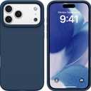 BENTOBEN for iPhone 17 Pro Case, Liquid Silicone Anti-Slip Microfiber Lining 17 ProPhone Case, Slim Soft Gel Rubber Anti-Scratch Shockproof Cover for iPhone 17 Pro 6.3" 2025, Navy Blue