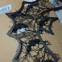 Hotop Bat Shaped Halloween Wreath for Front Door Black Bat Wreath