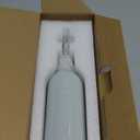 famiware Jupiter 16oz Ceramic Olive Oil Dispenser Bottle, 1 Piece Oil Dispenser for Kitchen with Stainless Steel Pourers, Suitable for Storage Vinegar, Soy Sauce, Coffee Syrup, Light Blue