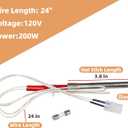 Fire Burn Pot and Hot Rod Ignitor Kit Replacement Parts for Traeger & Pit Boss Wood Pellet Grill Smoker, Fire Burner Pot with Screws and Fuse