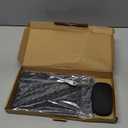 Ultra-Slim Small Bluetooth Keyboard and Mouse Combo Portable Rechargeable Wireless Keyboard for Android Tablet Cell Phone Samsung Smartphone iPhone iPad mini Pro Air 10.2 10.9 11 12.9 13 inch (Black)