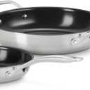 Essential Stainless Steel Set of 2 Non-Stick Round Frying Pan, 9.5" and 11 "