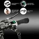 1 Pair 36v Electric Bike Throttle with LCD Display (Power Indicator), Universal 36v Half-Twist Throttle, Grip Lock Key Set Ebike Throttle for Ebike Motorcycle Scooter