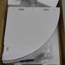 ShellKingdom Corner Shelf Wall Mount, 5 Tier Corner Bookshelf, Floating Display Shelves for Home, Living Room, Bedroom, Office, Bathroom, Small Spaces Decorations, 7.87 X 7.87 X 33.46 INCHES (White)