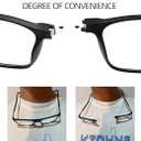 Magnetic Blue Light Blocking Reading Glasses for Presbyopia, Blue Light Filter, and Interchangeable Adjustable Straps (Black)