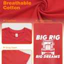 Habudda Car Shirts 2T 3T 4T Toddler Boy Clothes Truck Graphic Tees Little Kids Summer Short Sleeve Cotton Tops 2-8T (Red)