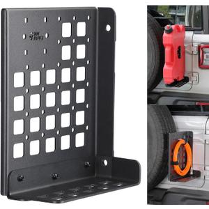 JOYTUTUS Gas Can Mount Bracket Step Foot Pedal Compatible with Wrangler JL 2018-2024, Wrangler Molle Cargo Storage Bracket Fits Standard Gasoline Locking Pack Mount